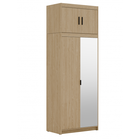 Szafa z nadstawką lustrem 90 cm TRINO dąb olejowany